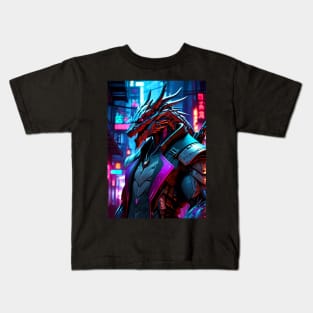 The neon dragon. Kids T-Shirt